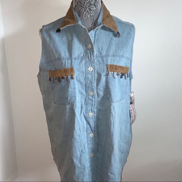 Vintage Country Legends Western style Jean button up top - NWT - Picture 7 of 8